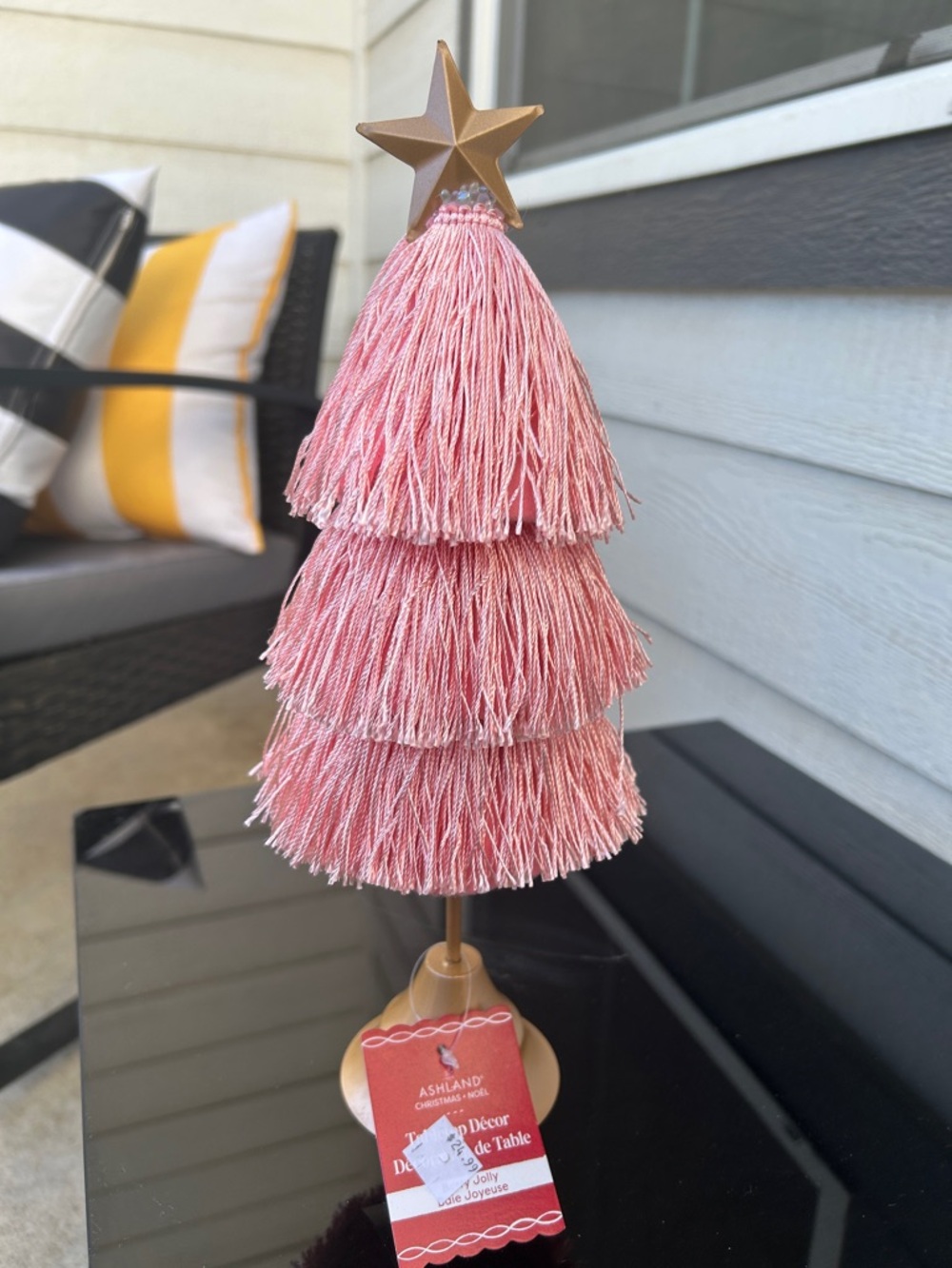 Pink Tassle Decor Tree